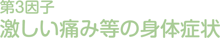 第3因子：激しい痛み等の身体症状